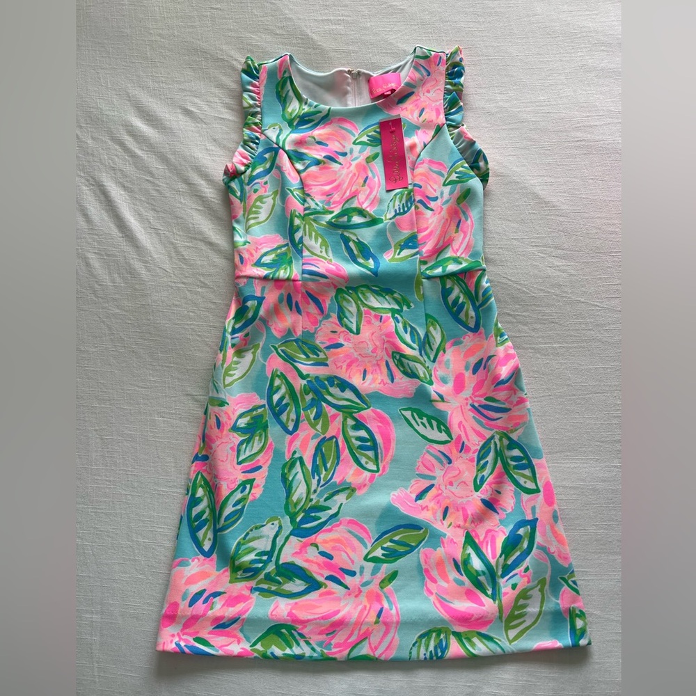 NWT LILLY PULITZER SIZE 4 CARMELISA SHIFT DRESS TOTALLY BLOSSOM